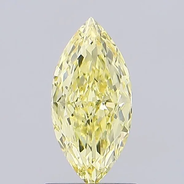 1.1ct MARQUISE Fancy Intense Yellow VVS2 Coloured Lab diamond