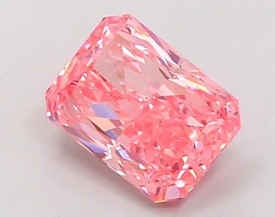 1.03ct RADIANT Fancy Vivid Pink VS2 Coloured Lab diamond