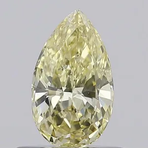 0.51ct PEAR Fancy Light Yellow SI1 Coloured Lab diamond