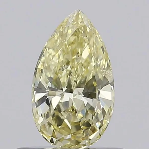 0.51ct PEAR Fancy Light Yellow SI1 Coloured Lab diamond