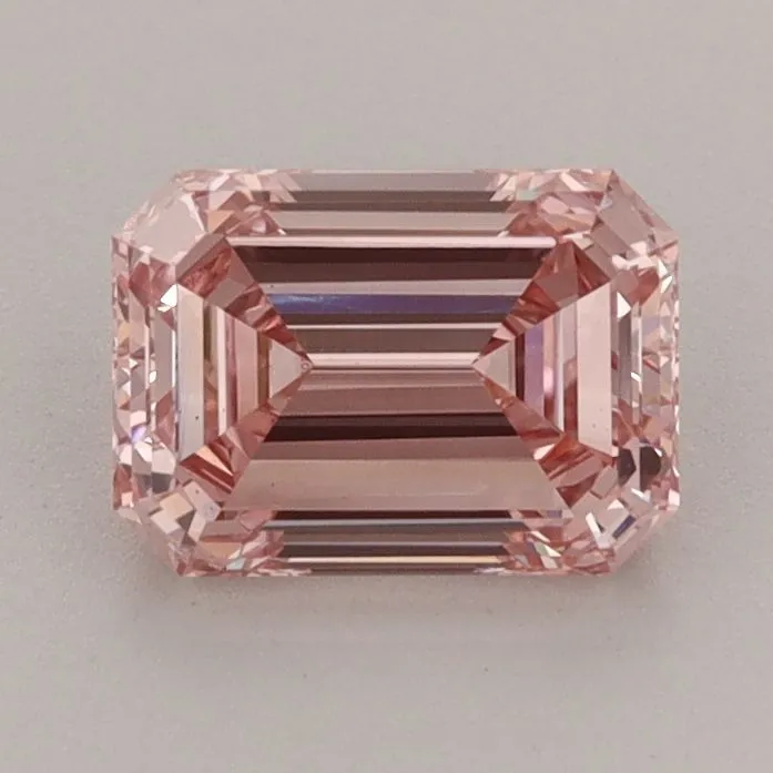 1.16ct EMERALD Fancy Vivid Pink VS1 Coloured Lab diamond
