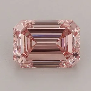 1.16ct EMERALD Fancy Vivid Pink VS1 Coloured Lab diamond