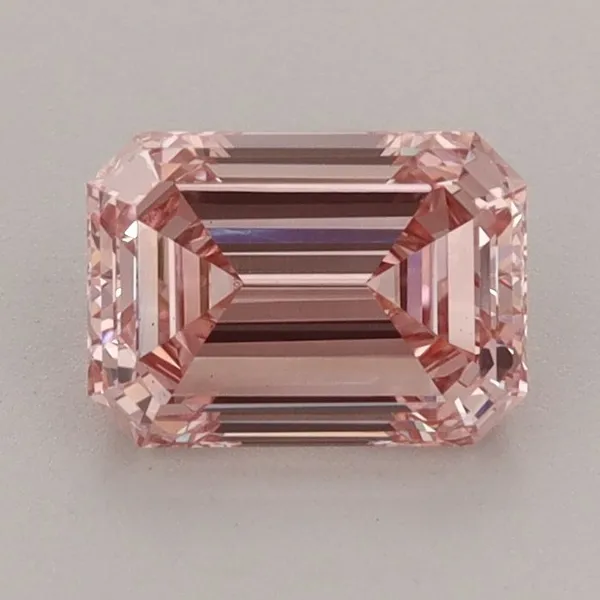 1.16ct EMERALD Fancy Vivid Pink VS1 Coloured Lab diamond