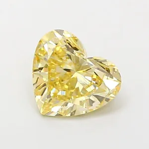 1.04ct HEART Fancy Yellow VS1 Coloured Lab diamond