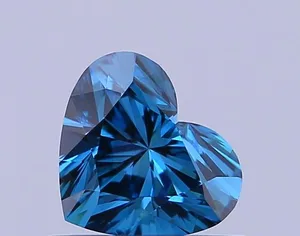0.69ct HEART Fancy Vivid Blue VS2 Coloured Lab diamond