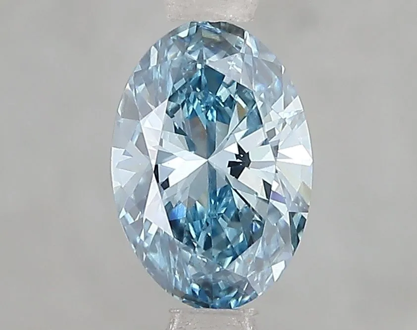 1.16ct OVAL Fancy Vivid Blue VS2 Coloured Lab diamond