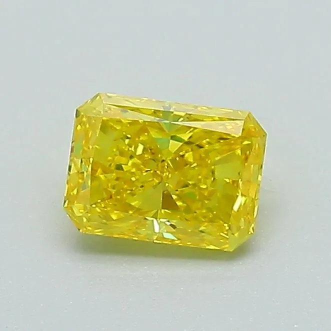 0.51ct RADIANT Fancy Vivid Yellow VS1 Coloured Lab diamond