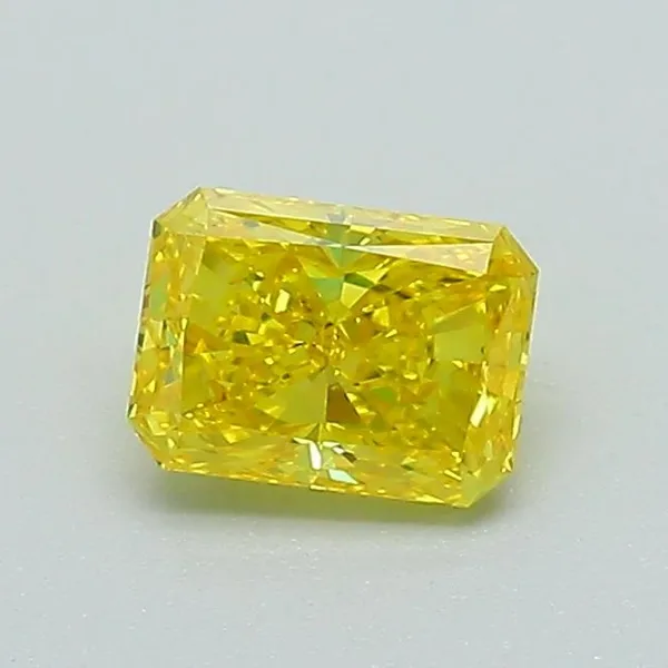 0.51ct RADIANT Fancy Vivid Yellow VS1 Coloured Lab diamond