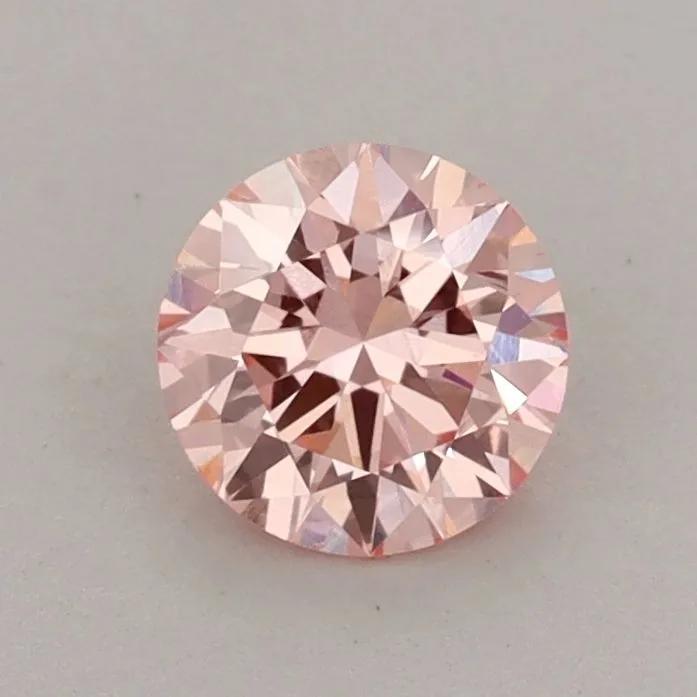 0.70ct ROUND Fancy Vivid Pink VS1 Coloured Lab diamond