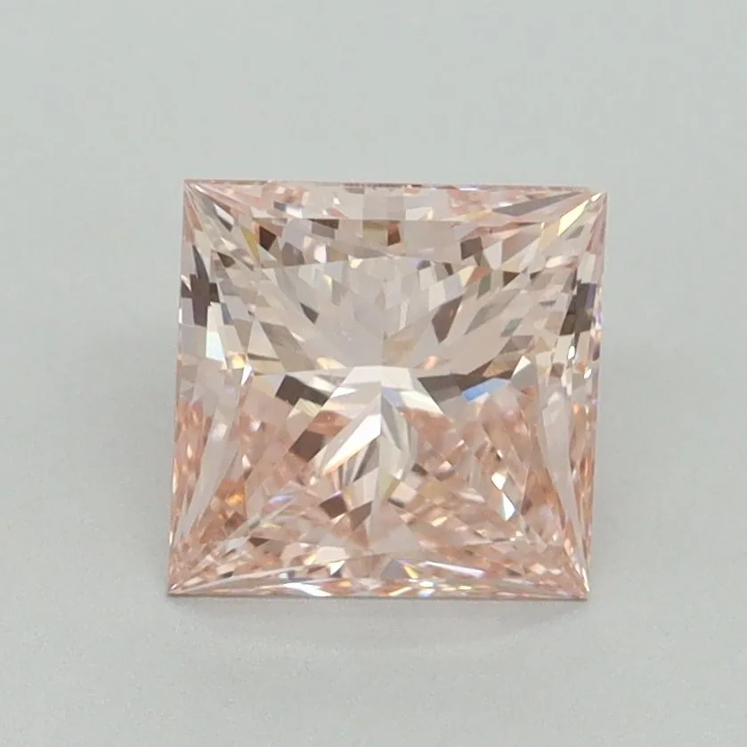 1.51ct PRINCESS Fancy Intense Pink VS2 Coloured Lab diamond