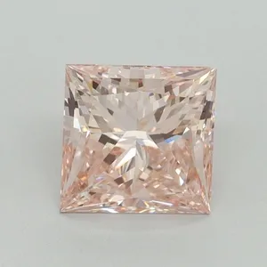 1.51ct PRINCESS Fancy Intense Pink VS2 Coloured Lab diamond
