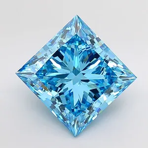 9.12ct PRINCESS Fancy Vivid Blue VS1 Coloured Lab diamond