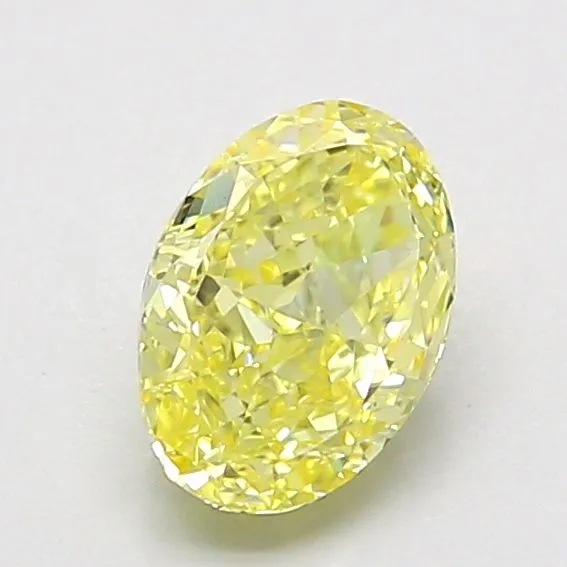1.01ct OVAL Fancy Yellow VVS2 Coloured Lab diamond