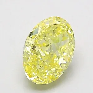 1.01ct OVAL Fancy Yellow VVS2 Coloured Lab diamond
