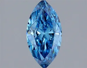 1.19ct MARQUISE Fancy Vivid Blue VVS2 Coloured Lab diamond