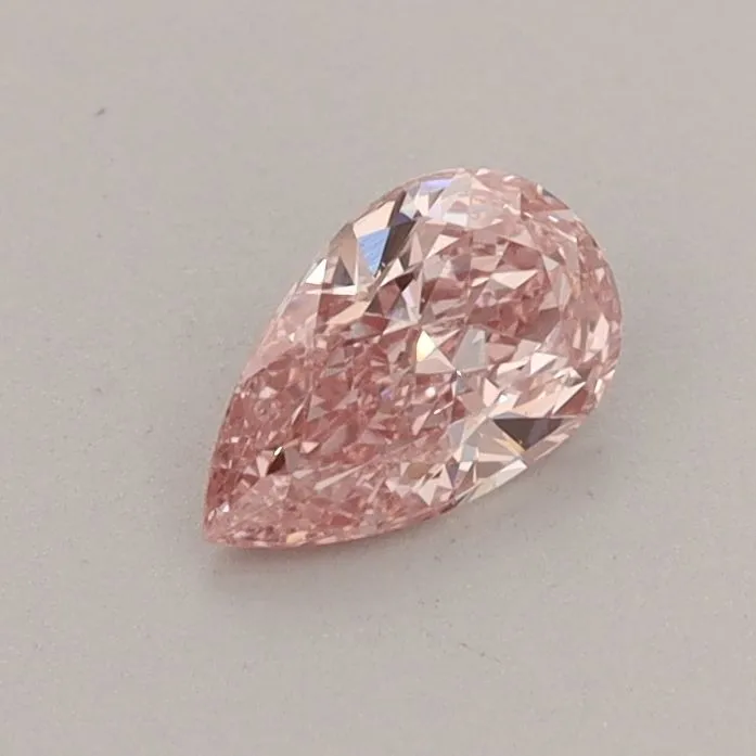 0.38ct PEAR Fancy Vivid Pink VS1 Coloured Lab diamond