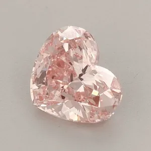 0.86ct HEART Fancy Intense Pink VS1 Coloured Lab diamond