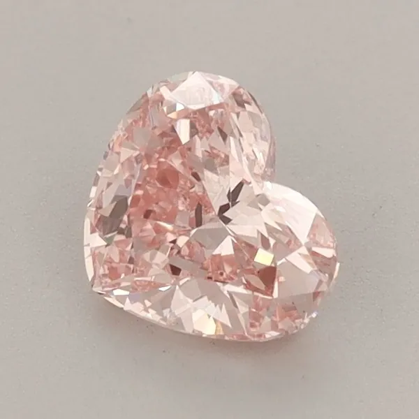 0.86ct HEART Fancy Intense Pink VS1 Coloured Lab diamond