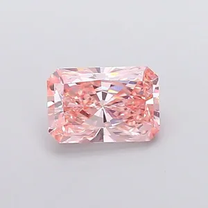 1.45ct RADIANT Fancy Vivid Pink VVS2 Coloured Lab diamond