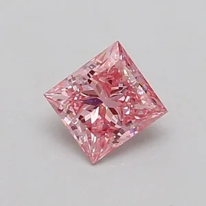 0.38ct PRINCESS Fancy Intense Pink VS2 Coloured Lab diamond