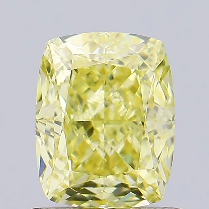 1.16ct CUSHION Fancy Intense Yellow VVS2 Coloured Lab diamond