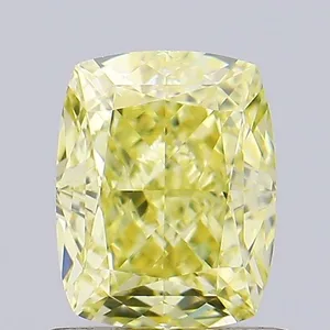 1.16ct CUSHION Fancy Intense Yellow VVS2 Coloured Lab diamond