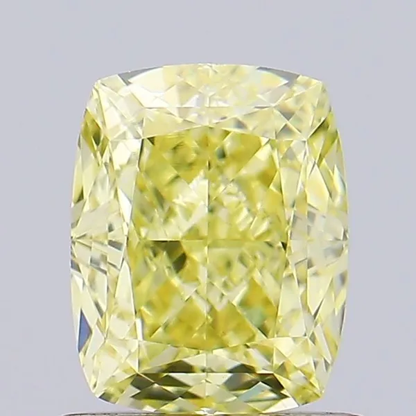 1.16ct CUSHION Fancy Intense Yellow VVS2 Coloured Lab diamond
