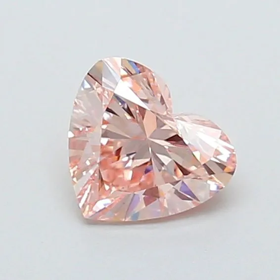 0.91ct HEART Fancy Pink VS1 Coloured Lab diamond