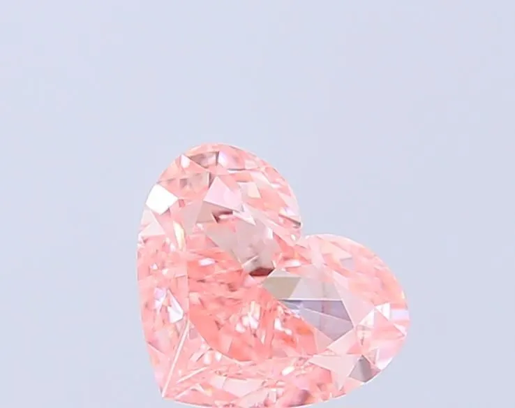 1.01ct HEART Fancy Vivid Pink VVS2 Coloured Lab diamond