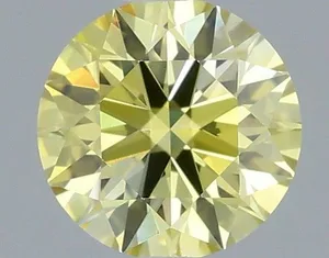 0.4ct ROUND Fancy Intense Yellow VVS1 Coloured Lab diamond
