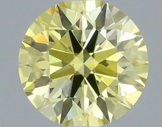 0.4ct ROUND Fancy Intense Yellow VVS1 Coloured Lab diamond