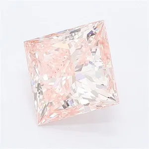 1.55ct PRINCESS Fancy Intense Pink VS2 Coloured Lab diamond