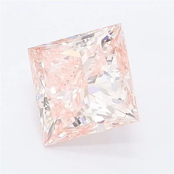 1.55ct PRINCESS Fancy Intense Pink VS2 Coloured Lab diamond