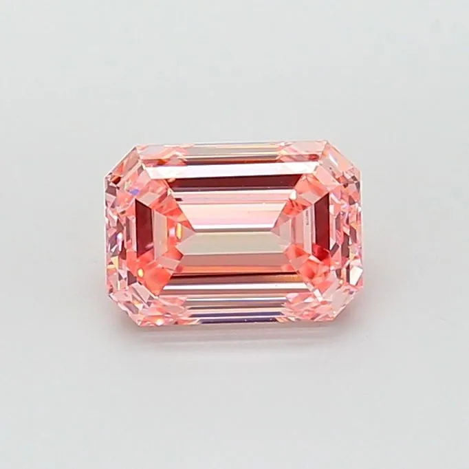 1.51ct EMERALD Fancy Intense Pink VS1 Coloured Lab diamond