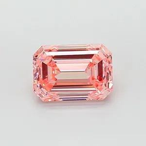 1.51ct EMERALD Fancy Intense Pink VS1 Coloured Lab diamond