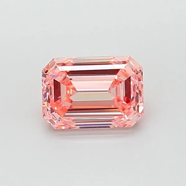 1.51ct EMERALD Fancy Intense Pink VS1 Coloured Lab diamond