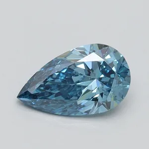 0.5ct PEAR Fancy Vivid Blue VS2 Coloured Lab diamond