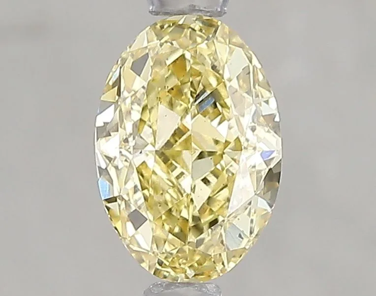 1.08ct OVAL Fancy Intense Yellow SI1 Coloured Lab diamond