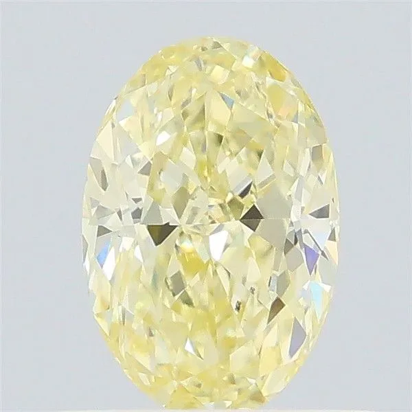0.63ct OVAL Fancy Light Yellow VVS2 Coloured Lab diamond