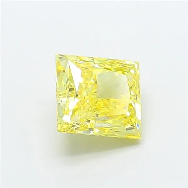 2.54ct PRINCESS Fancy Intense Yellow VS1 Coloured Lab diamond