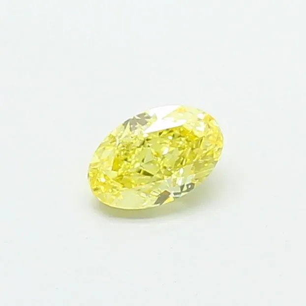 0.66ct OVAL Fancy Intense Yellow VVS2 Coloured Lab diamond