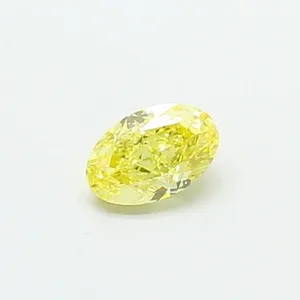 0.66ct OVAL Fancy Intense Yellow VVS2 Coloured Lab diamond