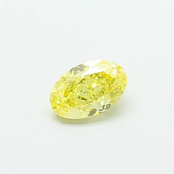 0.66ct OVAL Fancy Intense Yellow VVS2 Coloured Lab diamond