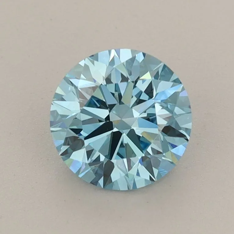 1.06ct ROUND Fancy Vivid Blue VVS2 Coloured Lab diamond