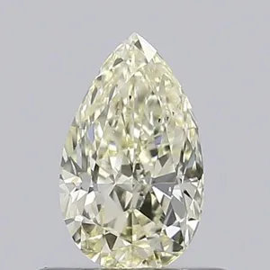 0.55ct PEAR Fancy Light Yellow VS2 Coloured Lab diamond