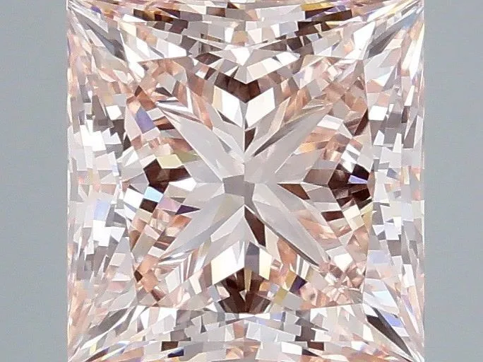 4.73ct PRINCESS Fancy Intense Pink VVS2 Coloured Lab diamond