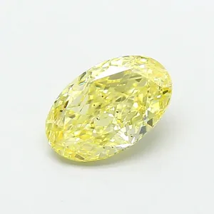 1.01ct OVAL Fancy Intense Yellow VS2 Coloured Lab diamond