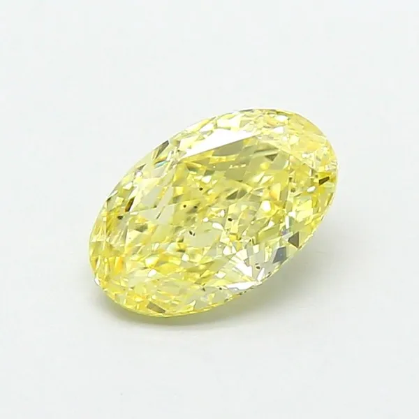 1.01ct OVAL Fancy Intense Yellow VS2 Coloured Lab diamond