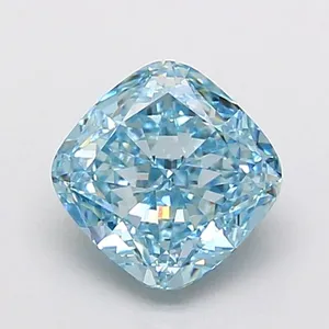 1.09ct CUSHION Fancy Vivid Blue VVS2 Coloured Lab diamond