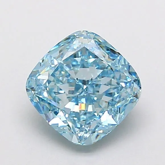 1.09ct CUSHION Fancy Vivid Blue VVS2 Coloured Lab diamond